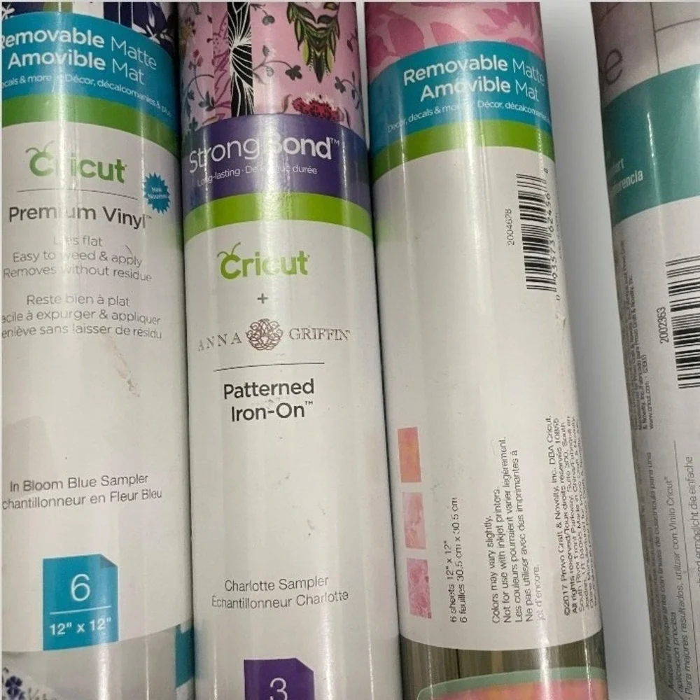 Cricut Siser HTV Vinyl Bundle Lot 9 Permanent Removable Floral Metallic‎ Craft